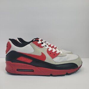 Nike Air Max 90 2009 Men's White/Red/Black Retro Shoes 325018-161 US Size 10